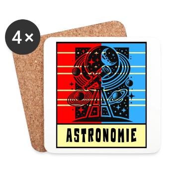 Astronomy Retro Style - Coasters (set of 4) - white - Front