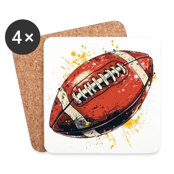 American Football Streetart - Untersetzer (4er-Set) - Weiß - Vorne