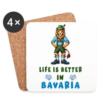 Bavarian Lion - Coasters (set of 4) - white - Front