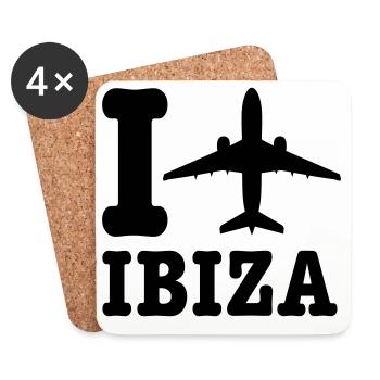Ibiza Holidays - Coasters (set of 4) - white - Front