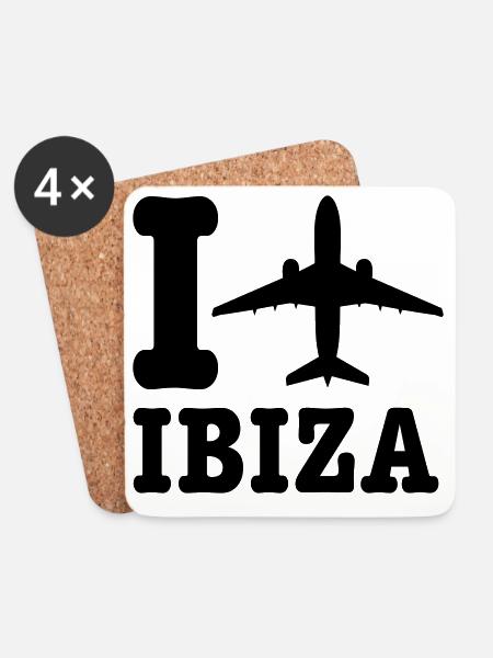 Ibiza Holidays - Coasters (set of 4) - white