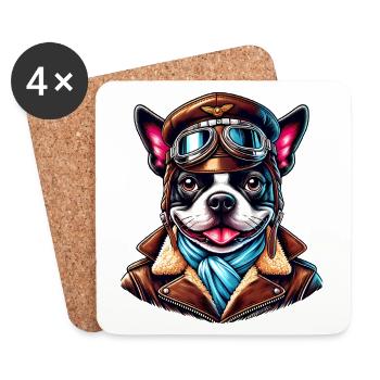 Bostie Pilot Design - Coasters (set of 4) - white - Front