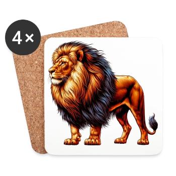 Lion - Coasters (set of 4) - white - Front