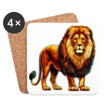 Lion - Coasters (set of 4) - white - Front