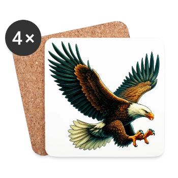 Eagle - Coasters (set of 4) - white - Front