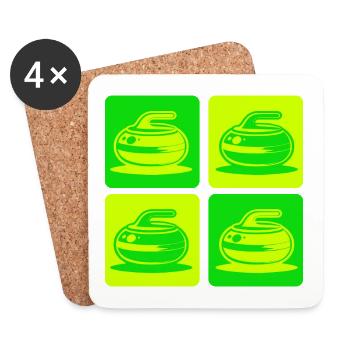 Curling Classic Design - Coasters (set of 4) - white - Front