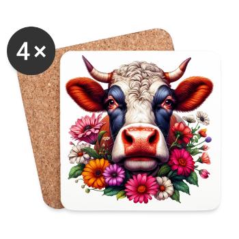 Cow - Coasters (set of 4) - white - Front