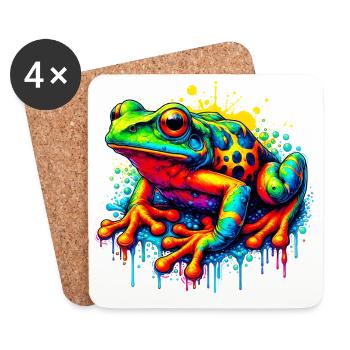Frog - Coasters (set of 4) - white - Front