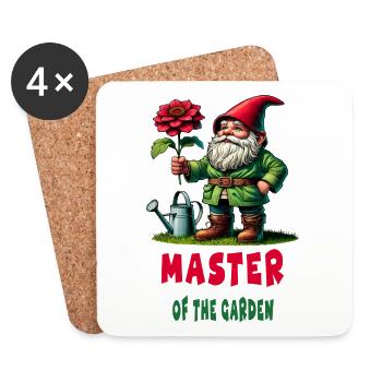 Master of the Garden / Gardening - Coasters (set of 4) - white - Front