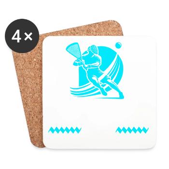 Jai Alai est vivant - Dessous de verre (lot de 4) - blanc - Devant
