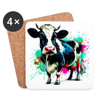 Cow - Coasters (set of 4) - white - Front