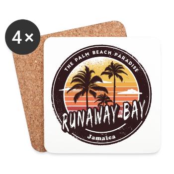 Runaway Bay Jamaica – Karibischer Traumstrand - Untersetzer (4er-Set) - Weiß - Vorne