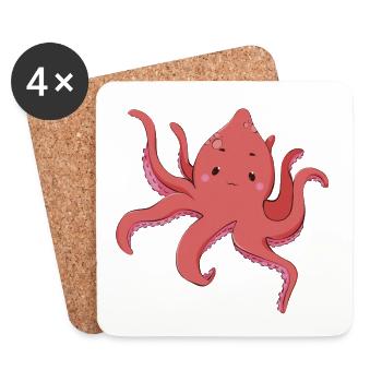 Octopus - Coasters (set of 4) - white - Front