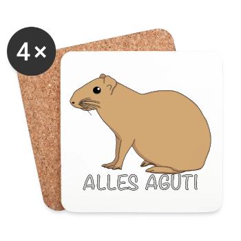 Alles Aguti - Untersetzer (4er-Set) - Weiß - Vorne