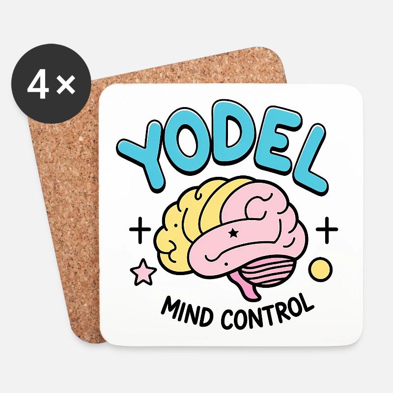 Yodel Mind Control - Coasters (set of 4) - white