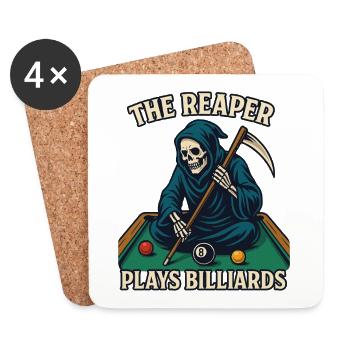 Reaper Billiard Legend - Untersetzer (4er-Set) - Weiß - Vorne