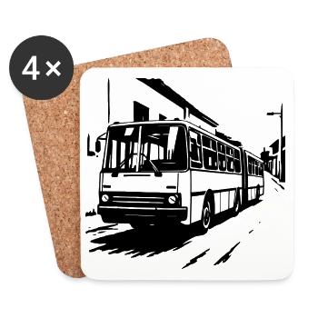 Eastern Bloc Bus Legend - Coasters (set of 4) - white - Front