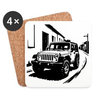 Offroad Beast Classique - Dessous de verre (lot de 4) - blanc - Devant