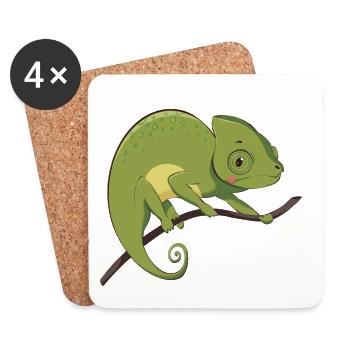 Chameleon - Coasters (set of 4) - white - Front