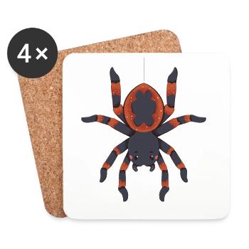 Spider - Coasters (set of 4) - white - Front