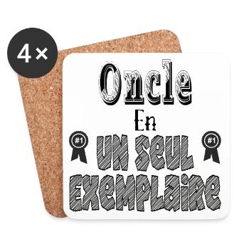 Oncle En Un Seul Exemplaire - Dessous de verre (lot de 4) - blanc - Devant