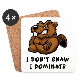 I don't nibble, I dominate - Coasters (set of 4) - white - Front