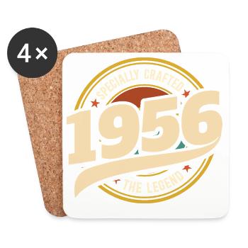 1956 Legend 70 Years Anniversary Men's - Coasters (set of 4) - white - Front