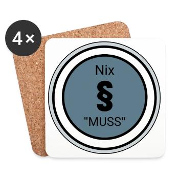 Innovative design with quote and symbols - Coasters (set of 4) - white - Front