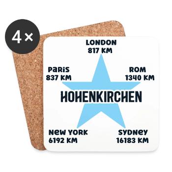 Hohenkirchen Mer Baltique Vacances Mecklembourg - Dessous de verre (lot de 4) - blanc - Devant