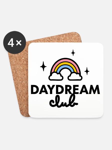Day Dream Club logo - Coasters (set of 4) - white