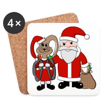 Team Christmas - Coasters (set of 4) - white - Front
