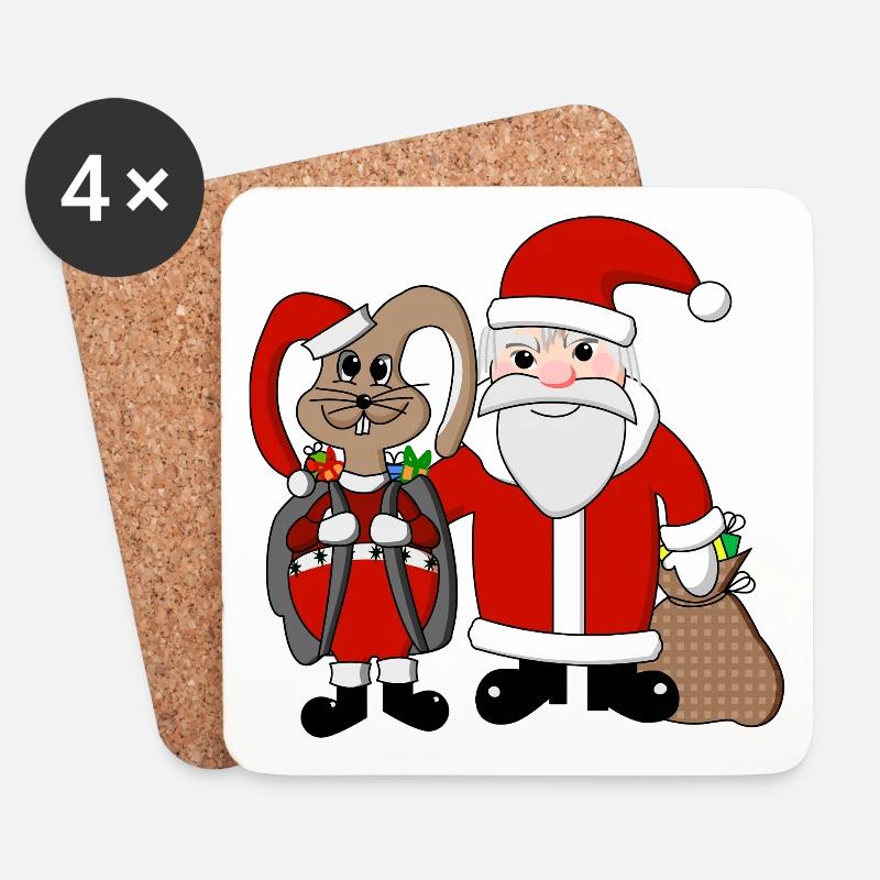 Team Weihnachten - Untersetzer (4er-Set) - Weiß