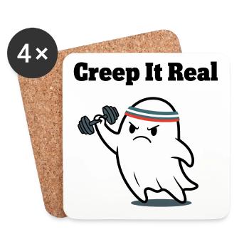 Creep It Real Ghost Workout - Coasters (set of 4) - white - Front