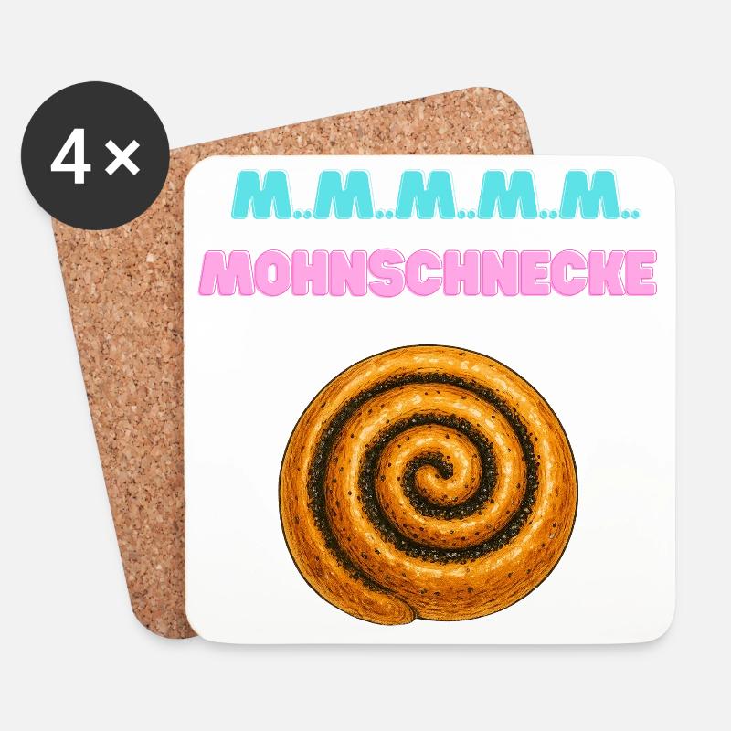 Zimtrolle Spiral MMM - Untersetzer (4er-Set) - Weiß