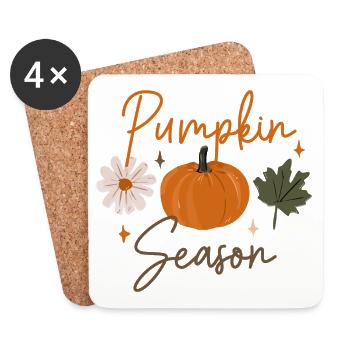 Pumpkin Season - Coasters (set of 4) - white - Front