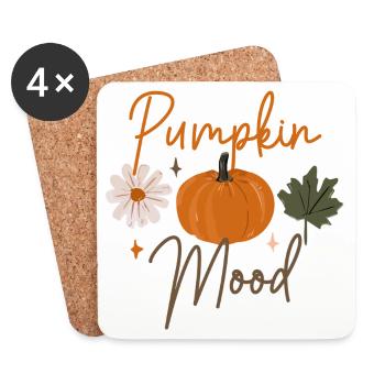 Pumpkin Mood Autumn Floral - Coasters (set of 4) - white - Front