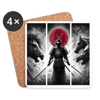 Samurai - Coasters (set of 4) - white - Front