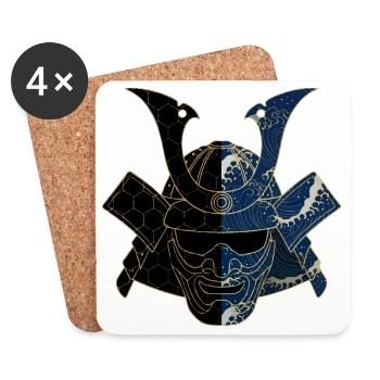 Shamurai helmet - Coasters (set of 4) - white - Front