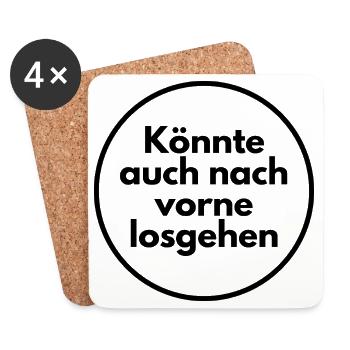 Könnte auch nach vorne losgehen - Untersetzer (4er-Set) - Weiß - Vorne