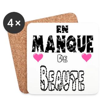 En Manque de Beauté - Dessous de verre (lot de 4) - blanc - Devant