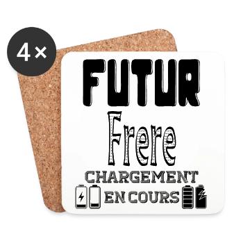 Future Brother Loading In Progress - Coasters (set of 4) - white - Front