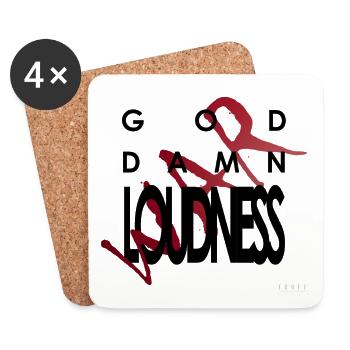 God Damn Loudness War - Dessous de verre (lot de 4) - blanc - Devant
