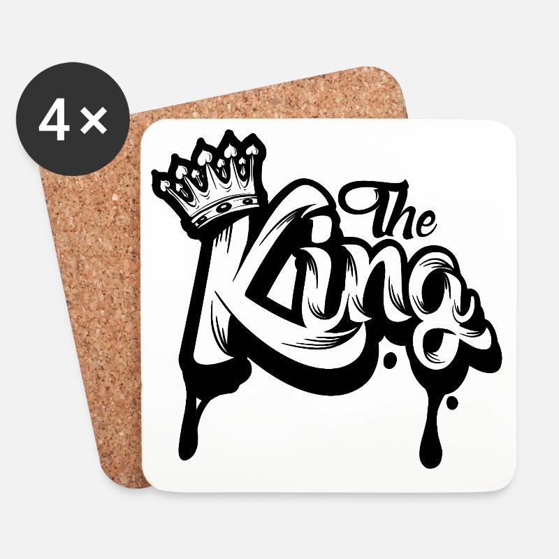 The King - Untersetzer (4er-Set) - Weiß
