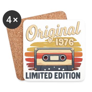 Original 1976 Limited Edition Cassette 50.  - Untersetzer (4er-Set) - Weiß - Vorne