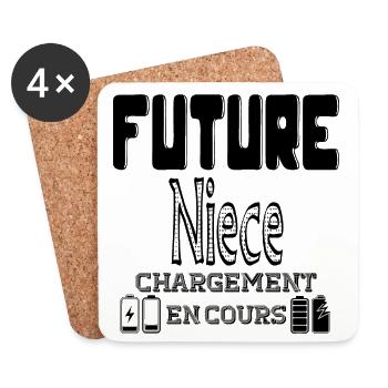 Future Nièce Chargement En Cours - Dessous de verre (lot de 4) - blanc - Devant