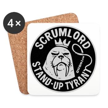 Scrum Lord StandUp Tyrant - Untersetzer (4er-Set) - Weiß - Vorne