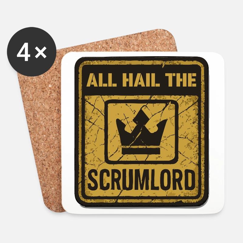 All Hail the Scrumlord - Untersetzer (4er-Set) - Weiß