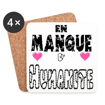 Lacking humanity - Coasters (set of 4) - white - Front