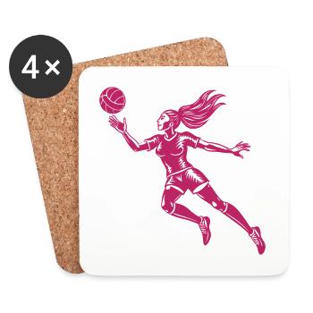 Volleyball player - Coasters (set of 4) - white - Front