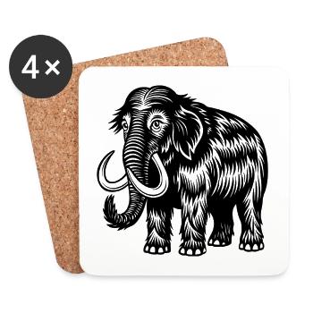 Mammoth - Coasters (set of 4) - white - Front